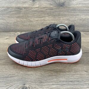 Under Armour Micro G Pursuit Mens Running Shoes Black Orange 3021250-003 Size 7